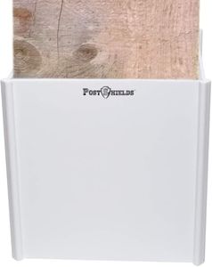 Post Shields 6x6 Post Protector - Fits Standard 5.5"x5.5" Wood or Metal Posts - 6in High - Easy Install, No Tools - Protects Mailbox, Deck and Fence Posts from Lawn Maintenance Equipment Damage