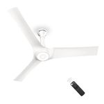 atomberg Aris Starlight 1200mm BLDC Ceiling Fan with Underlight, IoT & Remote Control | Smart Fan with Noiseless Operation (Marble White)
