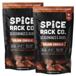 Cajun Creole Seasoning And Rubs - Spice Rack Co Cajun Creole Cajun Spices and Seasonings, No MSG, Non-GMO, and Gluten-Free Cajun Seasoning, Cajun Spices For Grilling, Frying, Roasting (2 Pack)