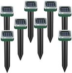 Letyet 8 Pack Mole Repellent Solar 