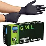 Inspire Black Nitrile Gloves HEAVY 