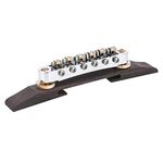 Dilwe Guitar Bridge, Rosewood Base Bridge Roller Saddles for SG LP Type Jazz Guitar Musical Instrument Accessory