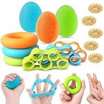 Shuibian Squeeze Ball Hand Grip Strengthener, Finger Exerciser, Grip Strength Trainer(14PCS)Arthritis Pain Relief Workout Forearm Grip Workout Finger Stretcher Carpal Tunnel, Trigger Finger, and More