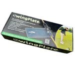 Swing Plate Golf Trainer with 2 Premium Gold alignments rods - Swing Analyzer Aid - Fits Standard 8mm Alignment Rod Sticks - Teaching Swing Plane Perfector - Indoor/Outdoor Golfing Practice