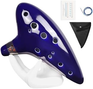 Mr.Power 12 Holes Ocarina Alto C Flute Occarina Taps Blue Ceramic/Clay stl Orcarina Inspired of Time With Bag and Song Book, Compatible for Beginners, Zelda Fans, Musical Instruments