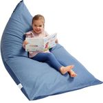 Stuffed Animal Bean Bag Storage "Stuffie Seat" - Designer Bean Bag - Stuffed Animal Storage Bean Bag Chair for Kids, Teens and Adults | Extra Large | 100% Cotton Premium Canvas (Blue Denim)