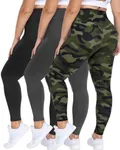 GAYHAY 3 Pack Plus Size Leggings for Women - Tummy Control X-Large - 4X High Waist Stretchy Pants for Workout Yoga Running​