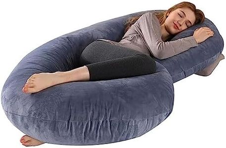 Pregnancy Pillow, C Shaped Full Body Maternity Pillow for Pregnant Women, Support for Back, HIPS, Legs, Belly (Grey)