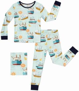 GUISBY Baby Rayon of Bmamoo Printed Pajamas Set Long Sleeve 2 Piece 2-3T