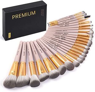 MAANGE Make Up Brush Set 25Pcs Professional Make Up Brushes, Travel Foundation Blush Angle Eyeliner Blending Concealers Eyeshadow Brush Premium Synthetic Makeup Brushes Set with Gift Box (Pink)