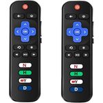 【Pack of 2】 Universal Remote Control for Ro-ku TV, Replacement Remote for TCL Ro-ku/Hisense Ro-ku/Sharp Ro-ku TV, TV Remote with Netflix Disney+/Hulu/Prime Video Buttons