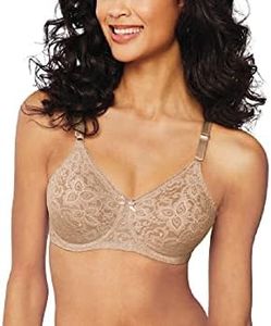 Bali Women's Lace and Smooth Underwire Bra, Nude,38D