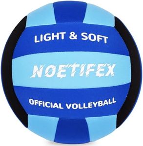 Noetifex Soft Volleyball-Super Soft Fabric Light Volleyball for Indoor Practice Safe and Quiet Kids Youth Beginners House Yard Training Practice Games(Deflated)
