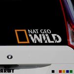 ARWY® car Sticker car Stickers Exterior NAT Geo Wild National Geographic Car Stickers Exterior Decorative Sporty Vinyl Decal Sticker for Sides Hoods Bumper Bonnet Rear