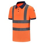 AYKRM Orange Hi Vis Viz Visibility Safety Work Polo Shirt hi vis Polo Shirt (XS-8XL)