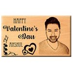 Giftanna Valentine's Day Gift For Him - Personalize Engraved Wooden Plaque (7x4 Inches)