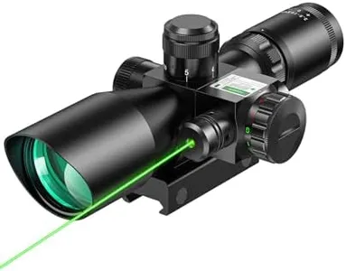 MidTen 2.5-10x40 Scope with Green Laser, Red/Green Illuminated Mil-dot Reticle Scope Combe with Free Mount