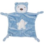 C.R. Gibson Snuggle Buddy Blue Bear Baby Blanket for Boys, 11"