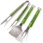 YouTheFan NFL Seattle Seahawks Spirit Series 3-Piece BBQ Set, Stainless Steel, 22" x 9"