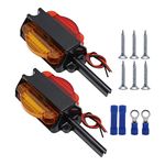 Anxingo 2PCS 4" LED Clearance Trailer Fender Lights Trailer Light Assembly Amber Front Red Back 4 Diodes Right + Left