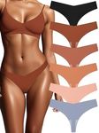 Women's Underwear Seamless Thong Panties G-Strings & Thongs T-Back Seamless Stretch Underwear for Women