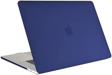 RUBAN Case for MacBook Pro 15 inch 2019 2018 2017 2016 Release A1990/A1707 with Touch Bar, Plastic Hard Shell Cover (Navy)