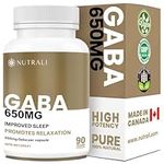 New HIGHEST POTENCY 650mg GABA (Gamma-Aminobutyric Acid) Supplement, Natural Stress Reduction, Improved Sleep Aid, Anxiety Relief, Mood & Brain Support, Vegan, Gluten Free. 120 Vegan Capsules.