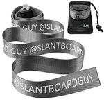 Slant Board Guy - Nordic Hamstring Curl Strap for Hamstring Curls & Single Leg Tibialis Reases, Exercise Strap Belt for Nordic Bank, Perfect for Knees Over Toes Guy Atg Program, Nordic Stick (Grey)