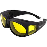 Global Vision Outfitter Motorcycle Glasses (Black Frame/Yellow Lens)