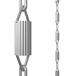 Rain Chains Direct Manicotti Rain Chain, 8.5 Feet Length, Aluminum, Gray, Functional and Decorative Replacement for Gutter Downspouts