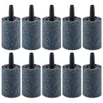 Pawfly 10 PCS Aquarium 3cm Air Stone Cylinder Bubble Diffuser Release for Nano Fish Tanks Fit Air Pumps Small Buckets and Outdoor Garden DWC Reservoirs