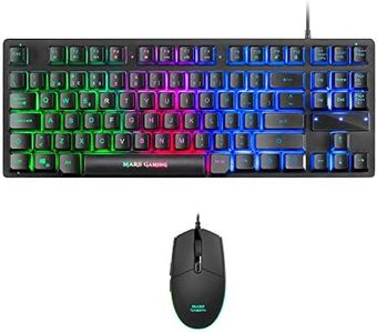 Mars Gaming MCPTKL, Set RGB Tastiera H-Mech TKL e Mouse 3200DPI, Layout PT
