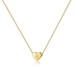 Tiny Gold Initial A Heart Pendant Necklace Handmade Dainty Personalizd Alphabet Letter Name Necklace Choker Jewelry Gift for Women Girls