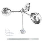 Bird Reflective Spinning Deterrent Devices for Outside Keep Birds Away Pigeon Woodpeckers Deterrent for Garden Roofs, Silver
