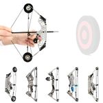 Mini Compound Bow and Arrow Set - Mini Archery Bow Set, CNC Metal Material Catapult, RH/LH for Shooting Target Practice Hunting Archery Cool Stuff, Improve Focus Hunting Archery Gifts (8.66 inch)