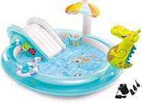 Styxon Gator Inflatable Swimming Pool Play Center Bath Tubs for Adults Spa with Electric Pump, 79in X 67in X 33in, for Ages 2+