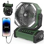 20000mAh Camping Fan with LED Light