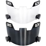 LOKIYS 2Pcs Football Visor - for Youth Football Helmets & Adult Football Helmets (Black+Clear)