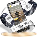 Scan This Bracelet! - 2PC Daily Bible Verse Bracelet - NFC Chip Jesus Bracelets for Christian - What Would Jesus Do Bracelets - WWJD Bracelet for Women Men - Yappy Bracelets Bible Verse (Black)