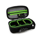 STASHLOGIX Silverton - Locking Stash Bag with Odor Control (Black, Small) : Small, Black