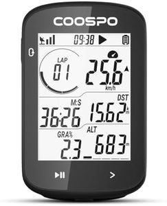 COOSPO GPS Bike Computer CS300, Wireless Cycling Computer with 2.6 LCD Screen, Bluetooth5.0 ANT+ Bicycle Speedometer Odometer with Customize Display, Auto-Backlight & 40H Long Battery Life