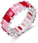 AFFY Eternity Rainbow Ring 18K Whit