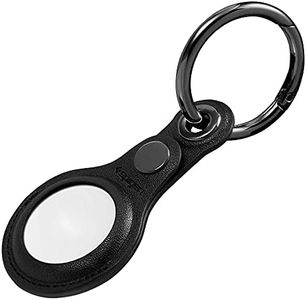 Spigen Valentinus Compatible with Apple AirTag Case Cover AirTag Holder Designed for AirTag Keychain Ring (2021) - Black
