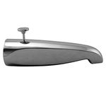 Westbrass D3111-26 Brass Rear Diverter Tub Spout, Polished Chrome