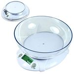 MOSHTU B09 Electronic Digital Personal Kitchen Weighing Scale With BOWL Upto 7 KGs Battery Operated - Weighing Scale 1 g to 7 Kg Displays Unit with Measure Bowl For Home, Shop & Workshop