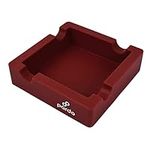 Cigar Ashtrays for Outdoors from Pardo - Silicone Ashtray for Large Ring Gauge Cigars with Built-in 4X Cigar Holder - Unbreakable Cigar Ashtrays for Patio - Red