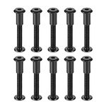 sourcing map Screw Post Fit for 5/16"(8mm) Hole Dia, Male M6x50mm Binding Bolts Leather Fastener Carbon Steel Black 10 Sets