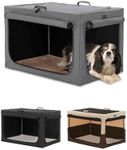 Petsfit Portable Sturdy Folding Soft Dog Travel Crate with Soft Mat for Pets up to 40 Pounds, 30 x 20 x 19 Inches