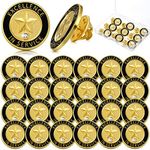 24 Pcs Employee of The Month Lapel Pin 3/4 Inch Employee Enamel Pins Excellence in Service Employee Appreciation Pins for Award Employees Staff Team Gift (Excellence in Service)