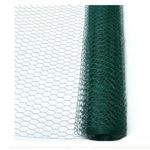 Garden Mile® Chicken Wire Mesh Rabbit Animal Fence Green PVC Coated Galvanised Steel Metal Garden Wire Mesh Netting Boundary Fencing (5M X 0.6 X 25MM)